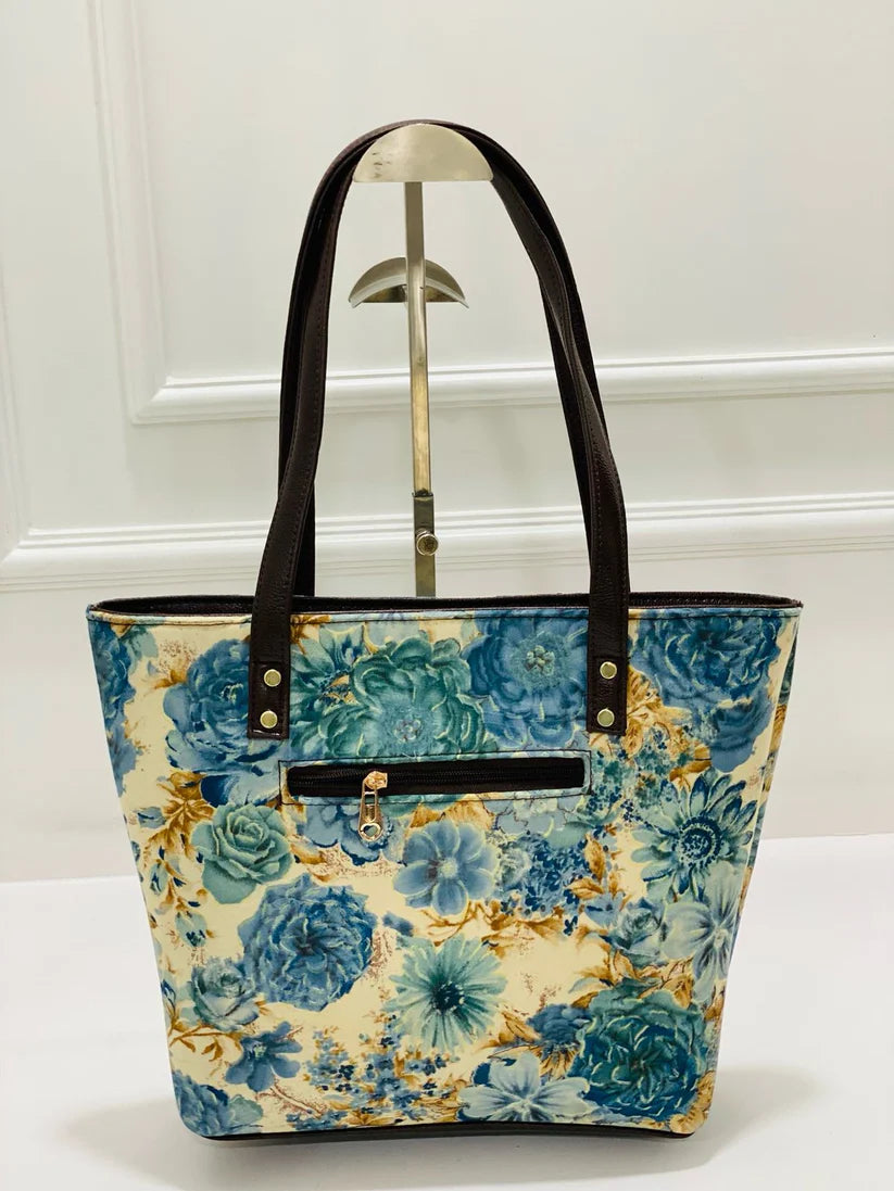 Floral Print 5-in-1 Travel Tote Bag Set Stylish Versatile Everyday Vacation Use
