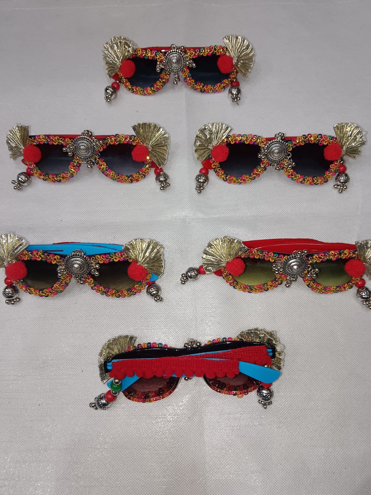 Traditional Navratri Designer Garba Sunglasses | Set Of 10 | Mix Designs