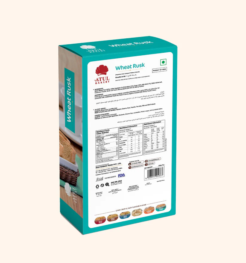 Atul Bakery Wheat Toast | 200 gms