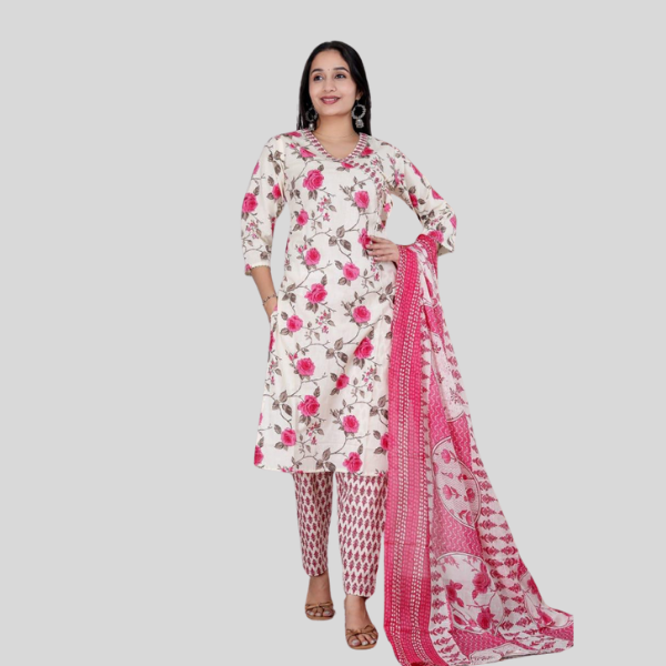 Three piece Set of Kurti - Pant - Dupatta