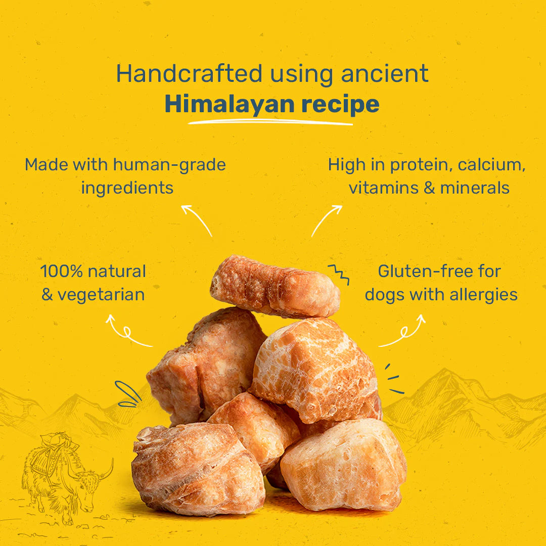 Yakies Puff Bites 100% Natural Gluten Free Dog Treats - 70 gms