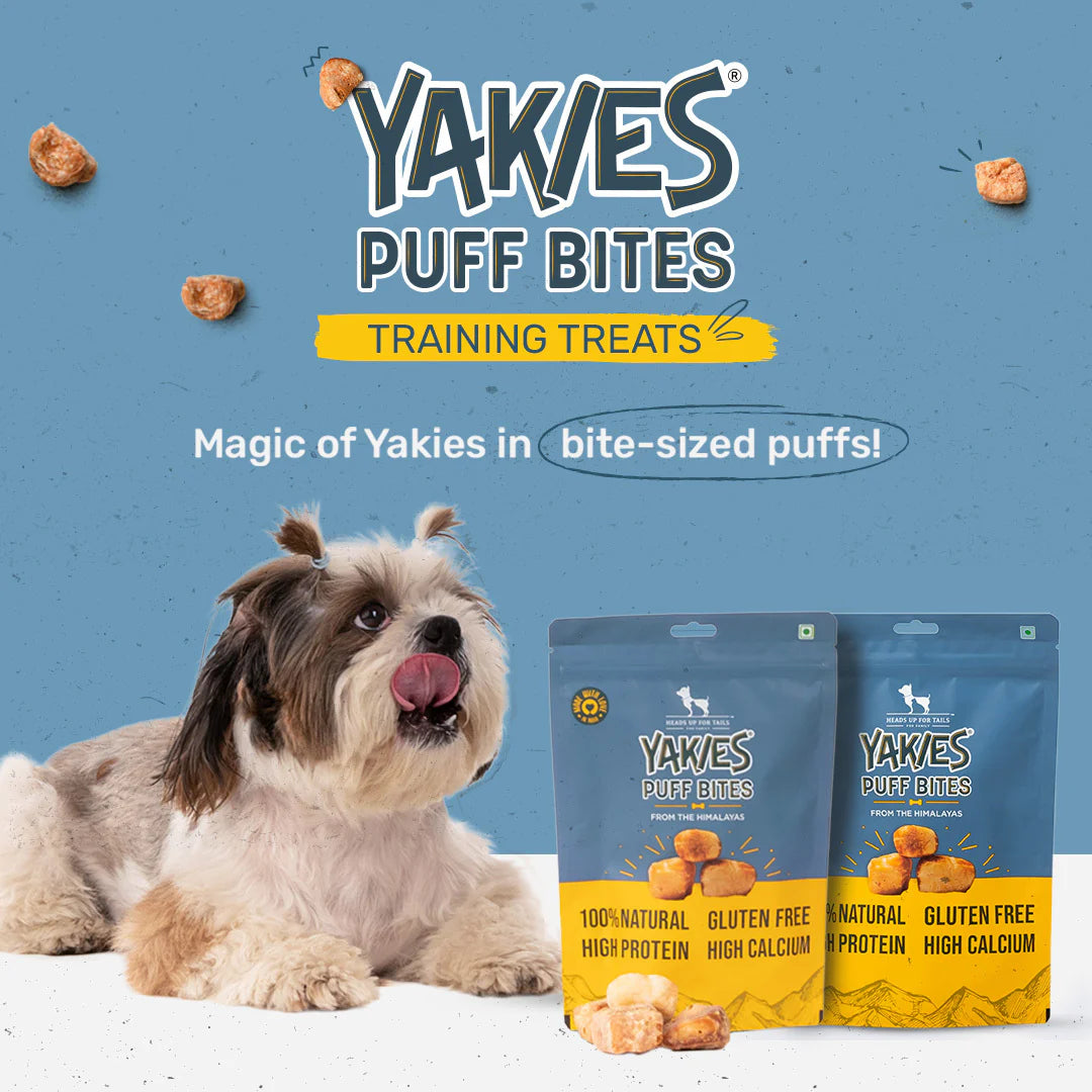 Yakies Puff Bites 100% Natural Gluten Free Dog Treats - 70 gms