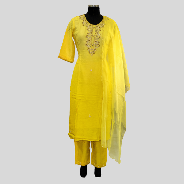 Yellow Ombre Kurta Set