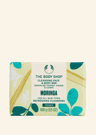 The Body Shop Moringa Cleansing Face & Body Bar - 100 Gms