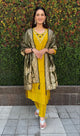 Yellow Kurta Dupatta Set With Hand Work | Ready To Wear