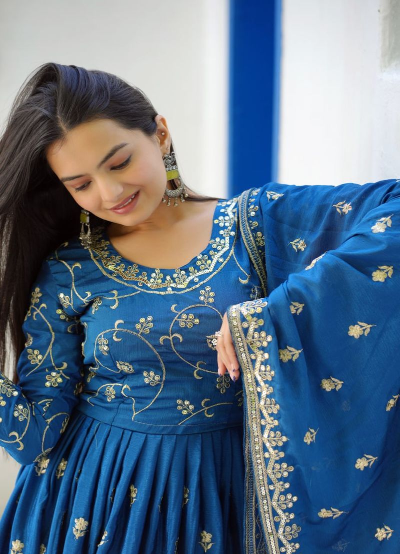 Designer Lehenga Suit With Sequence Embroidery Work | Ready To Wear