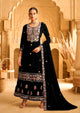 Velvet Silk Suit With Embroidery Work | Ready To Wear