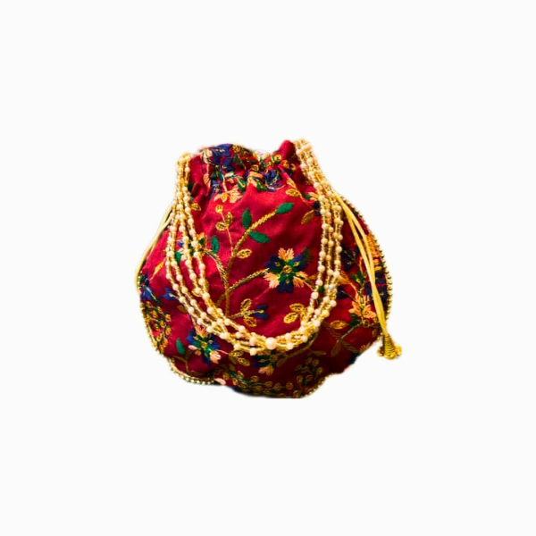 Zari Embroidery Silk Potlie (set of 5)