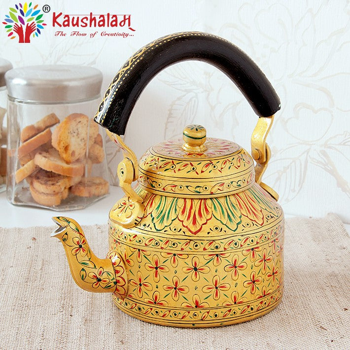 Hand Painted Kettle : Golden Glow