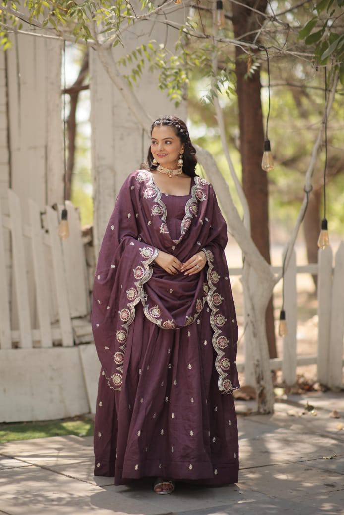 Latest Women Gown With Dupatta Collection - India shopping