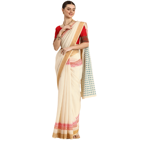 Kasavu Traditional saree - India shopping