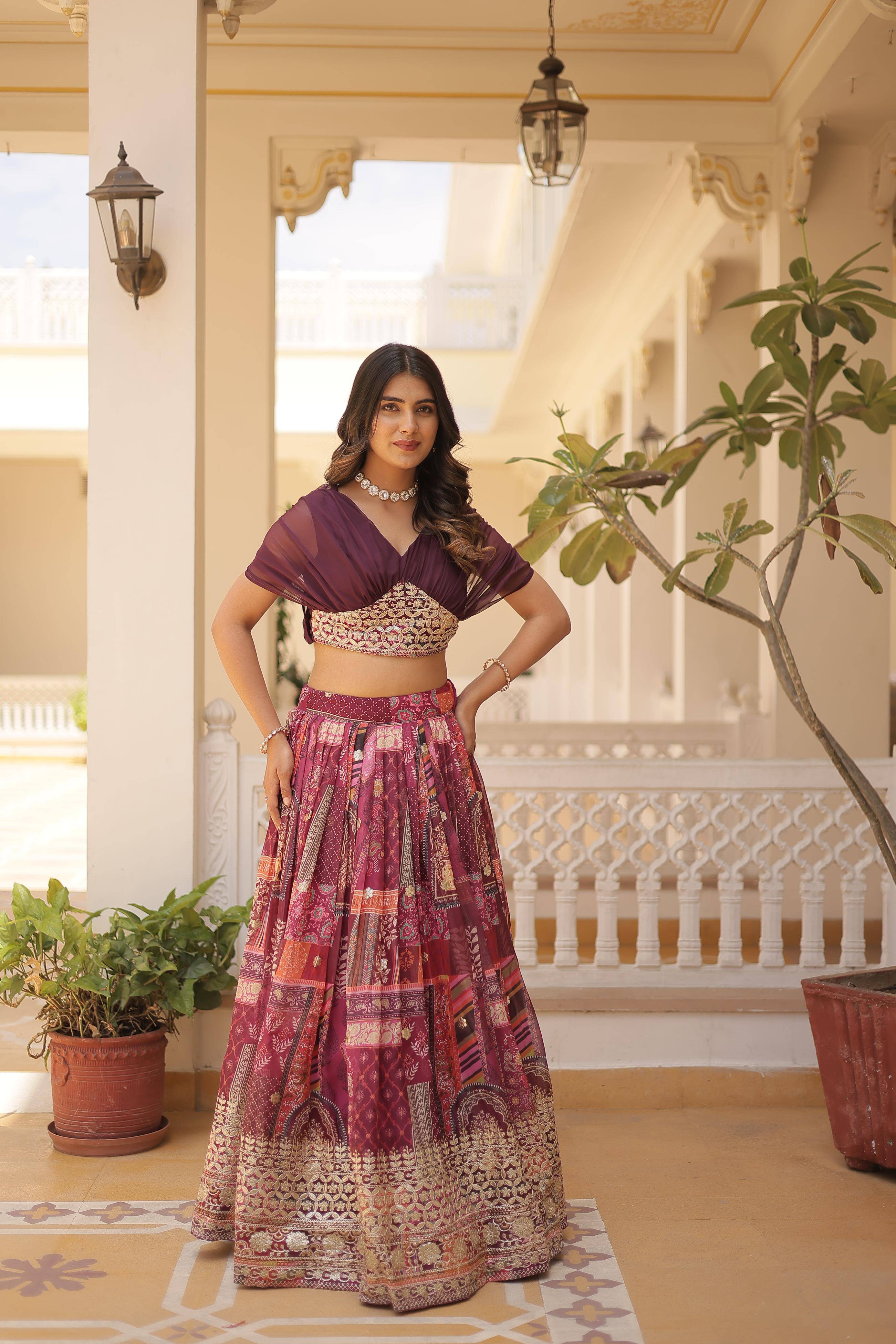 Russian Silk Designer  Lehenga Choli Printed May 2024 New Design Ready to wear - India shopping