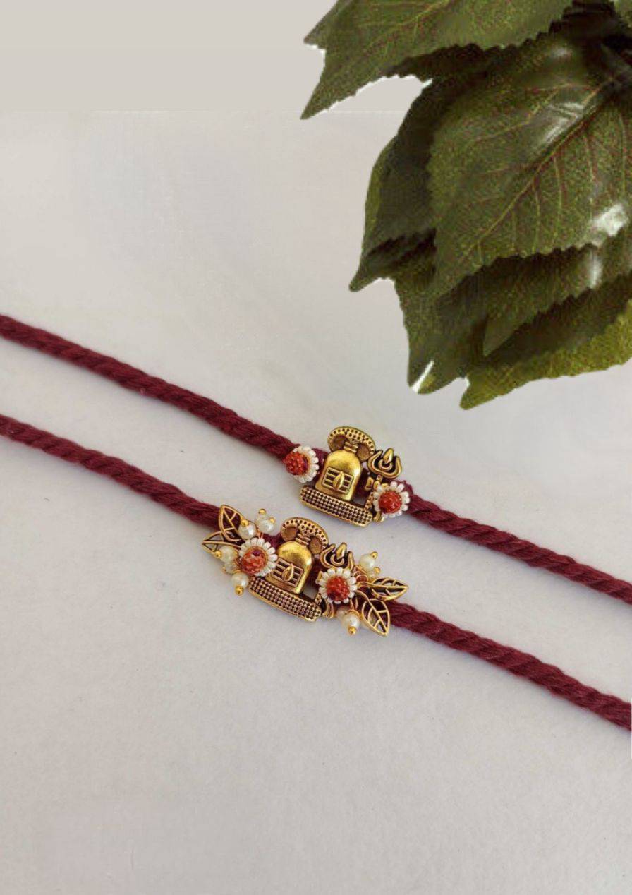 Premium Mumbai Style Rakhi Collection | Set Of 2 - India shopping