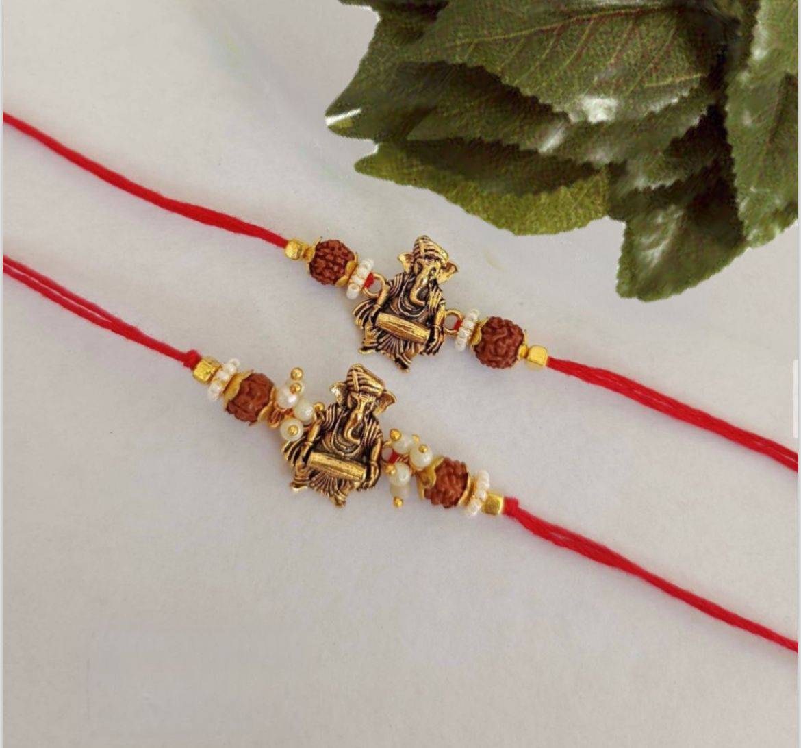 Premium Mumbai Style Rakhi Collection | Set Of 2 - India shopping