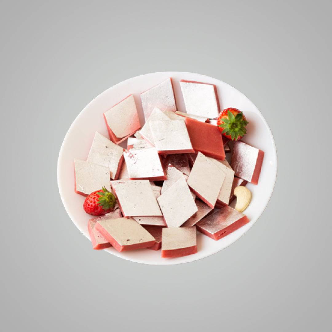 Aazad Strawberry Kaju Katli - 250 gms - India shopping