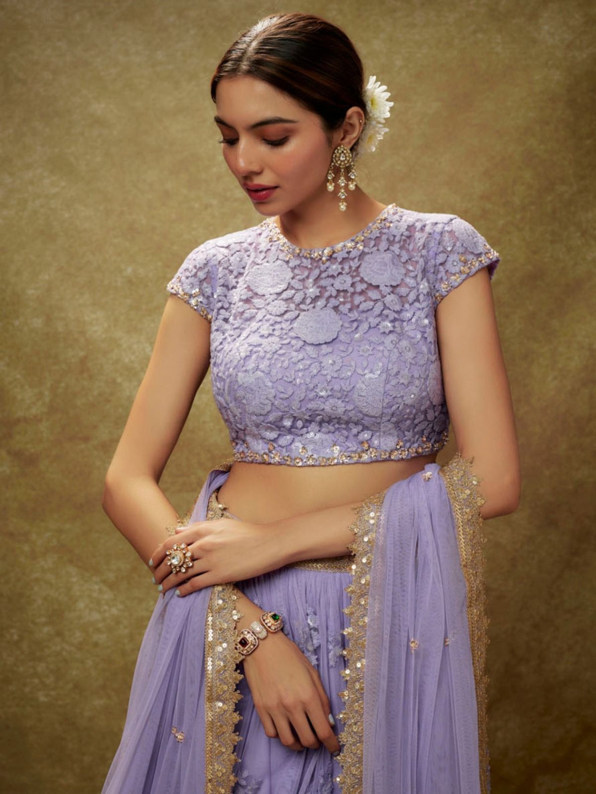 Luxury Lavender Designer Lehenga Choli | Ready To Wear