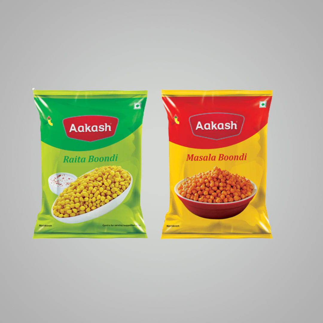 Akash Plain & Masala Boondi Combo - 300 gms - India shopping