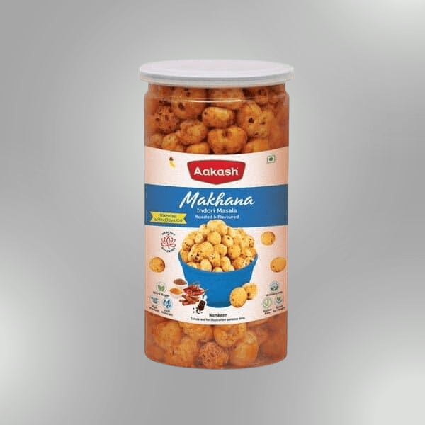 Akash Makhana Indori Masala Jar - 80 gms - India shopping