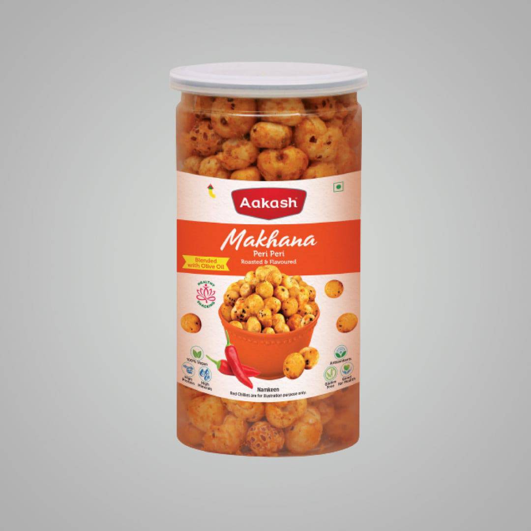 Akash Makhana Peri Peri Jar - 80 gms - India shopping