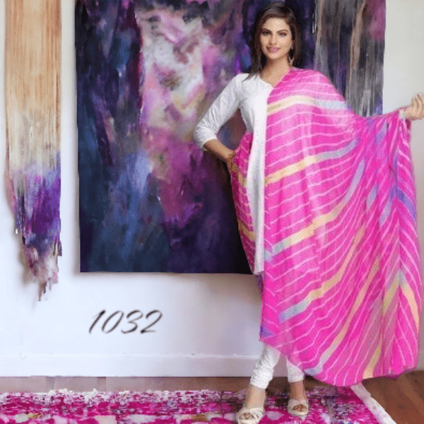 Shibori Duptta Set Of 2 In Multi Colour - India shopping