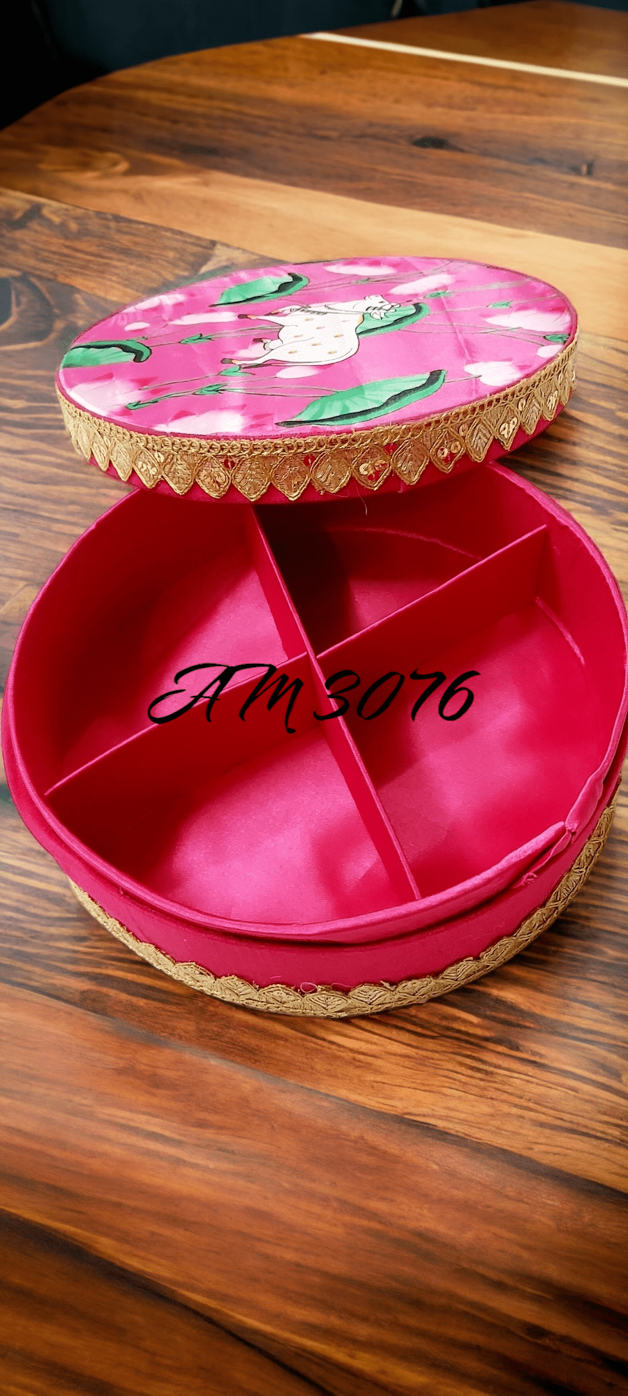 Traditional Pichwayi Dry Fruit Round  Box - India shopping