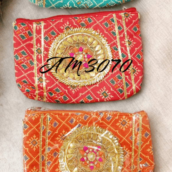 Rajasthani Multi Handwork Pouch Set Of 2 - India shopping