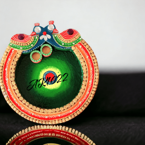 Round Shape Pooja Thali - India shopping