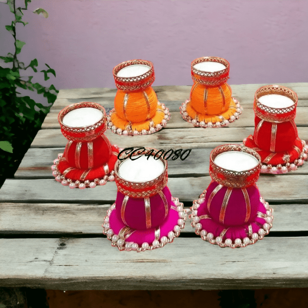 Damru Ring Candle Holder Set - India shopping