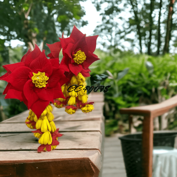 Red Bunch Flower Set - India shopping