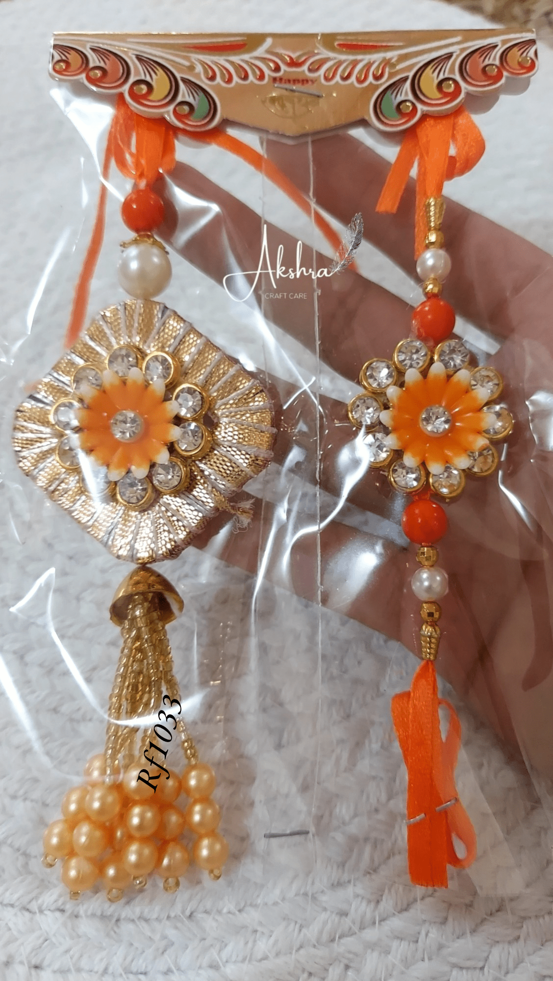 Sindori Gota Couple  Rakhi | Set Of 4 Pair - India shopping