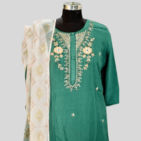 Pista Green Kurta Set - India shopping