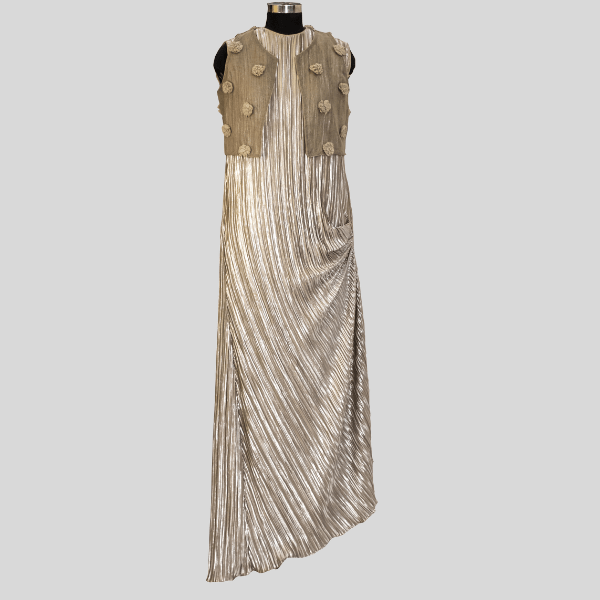 Shimmer Rose Gold Gown - India shopping