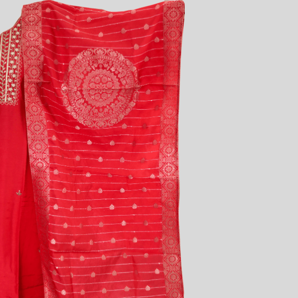 Tamato Red Elegent Kurta Set - India shopping