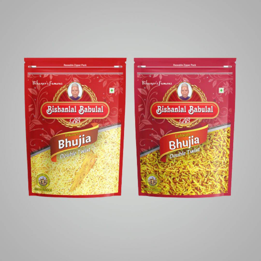 Bishanlal Babulal Bhujia & Lahsun Bhujia Combo - 500 gms - India shopping