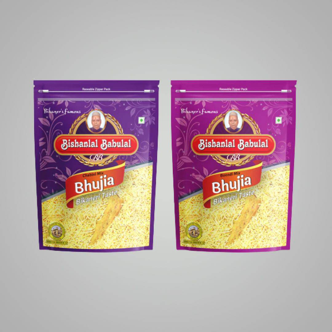 Combo: Boondi Mix & Chabini Mix Bhujia - 500 gms - India shopping