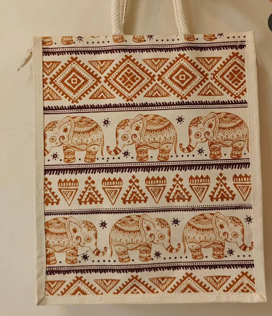 Stylish Canvas Bag – Perfect for Gifting | Mix Designs | 12*14 inches