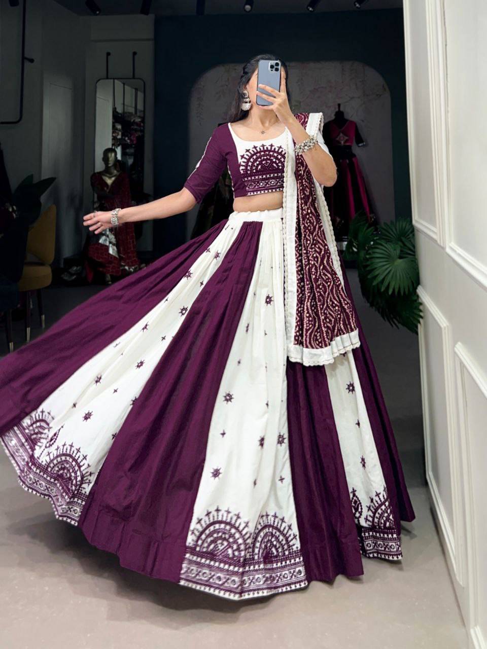 Navratri  Special Stylish Lehenga Choli  | Ready To Wear - India shopping