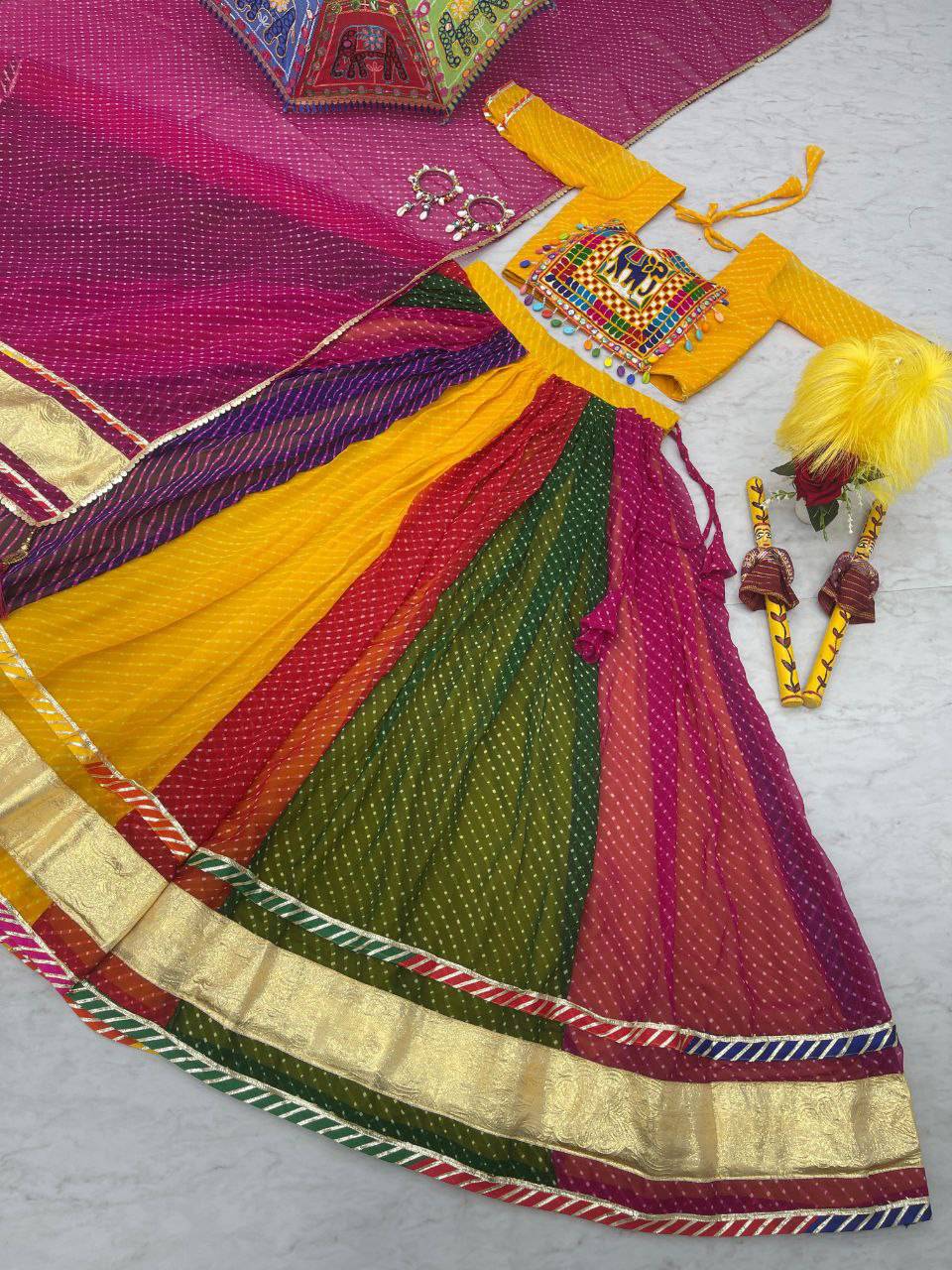 Navratri Special Pure Motedo Lehenga Choli  | Ready To Wear - India shopping