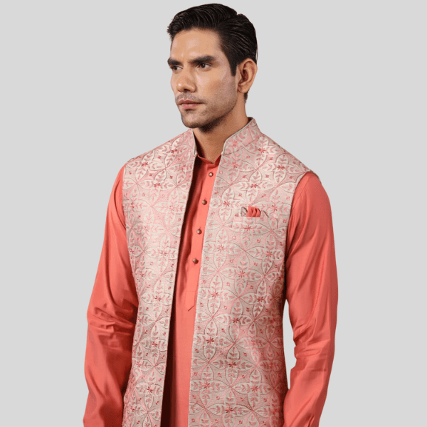 Embroidery Jodhpuri Long Jacket with Kurta pajama - India shopping