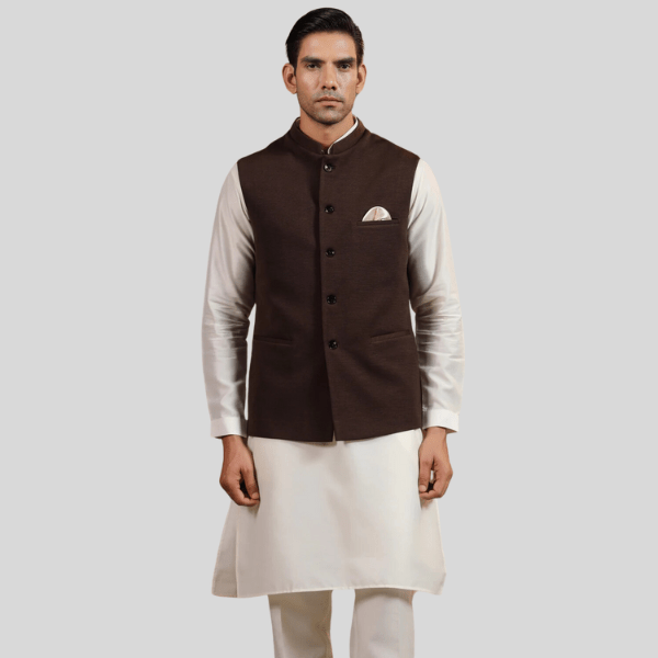 Formal Waist Coat For Men | Brown - India shopping