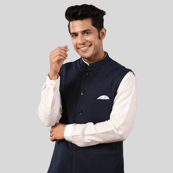 Waist Coat For Men | Navy Blue - India shopping