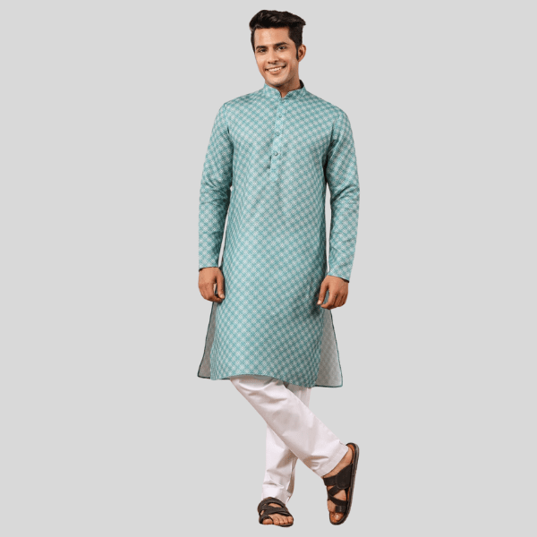 Designer Kurta Pajama For Men | Rama Green - India shopping