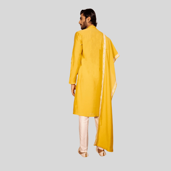 Embroidery Jodhpuri Yellow Kurta Pajama - India shopping