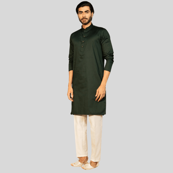 Green Color Plain Kurta Pajama - India shopping