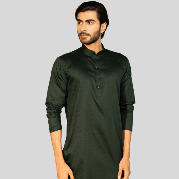 Green Color Plain Kurta Pajama - India shopping