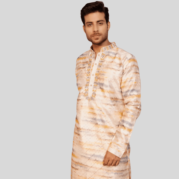 Multi Color Embroidery Designer Kurta Pajama - India shopping