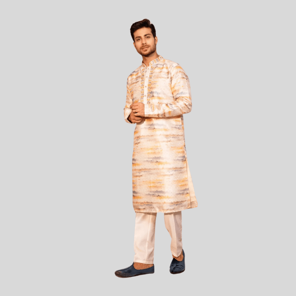 Multi Color Embroidery Designer Kurta Pajama - India shopping