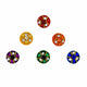 Comet Busters Round Multicolor Velvet Bindis With Stone Work (BIN1347)