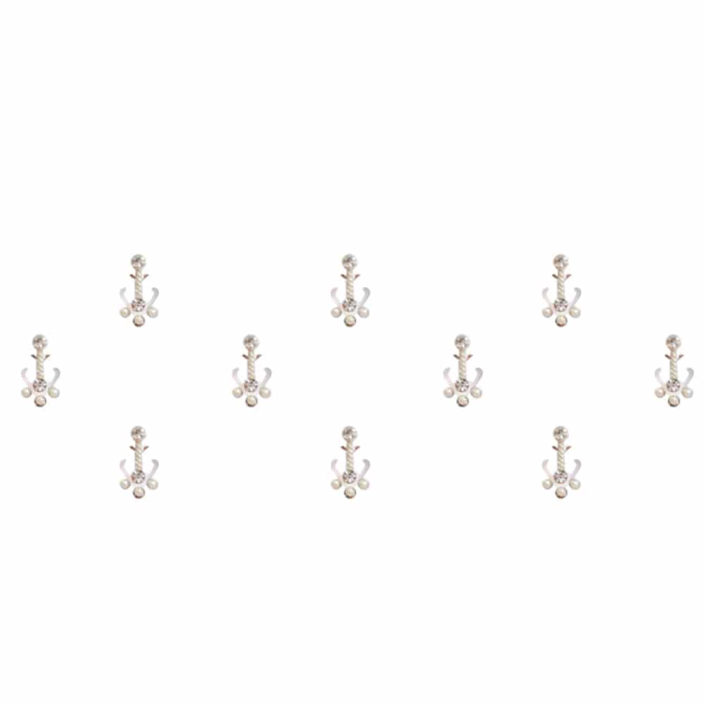 Comet Busters Silver Beautiful Bindis (BIN885) - India shopping