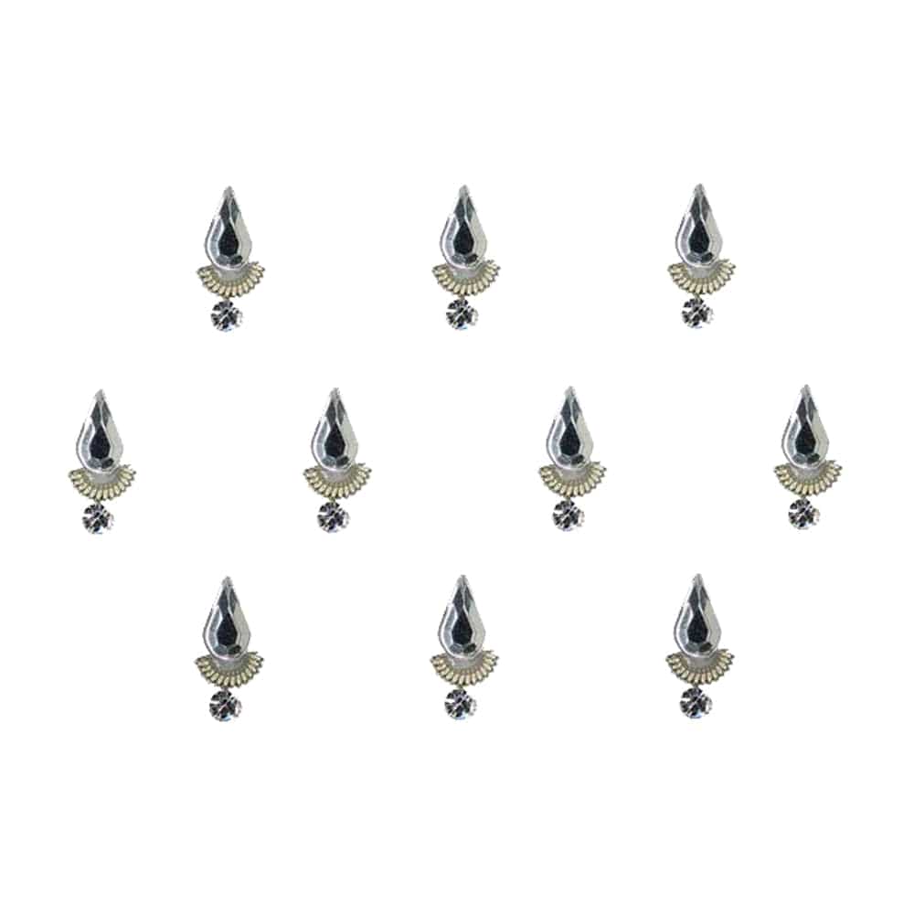 Comet Busters Silver Stone Bindi (BIN453) - India shopping